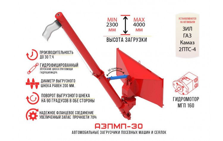 Автомобильные загрузчики посевных машин и сеялок